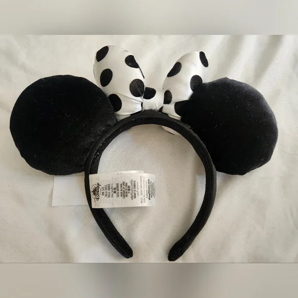 Disney Parks Black and White Polka Dot Mouse Ears Headband - Picture 2 of 2